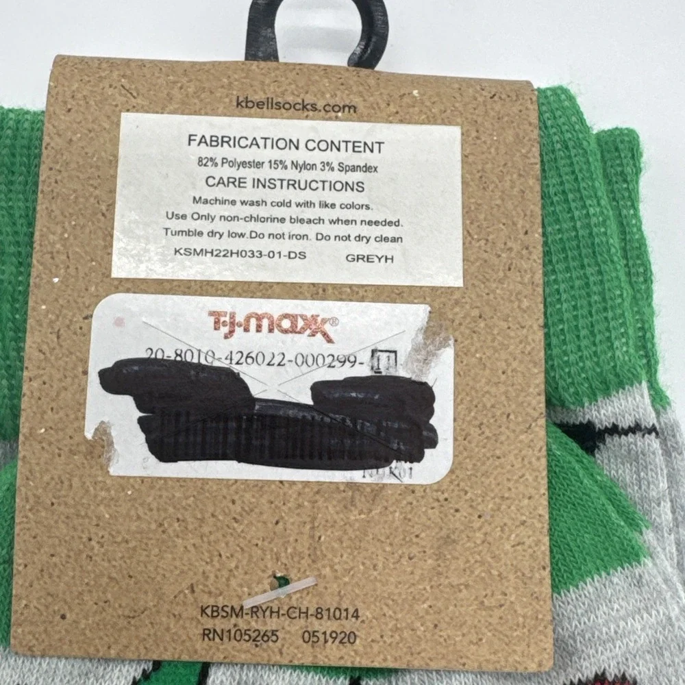 NEW Men's Christmas Lights Crew Socks Shoes Size‎ 6.5-12